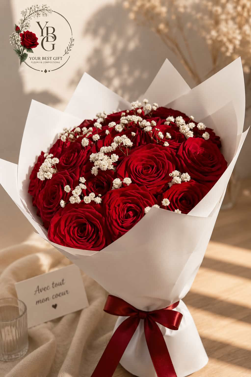 Boeket van 20 rozen