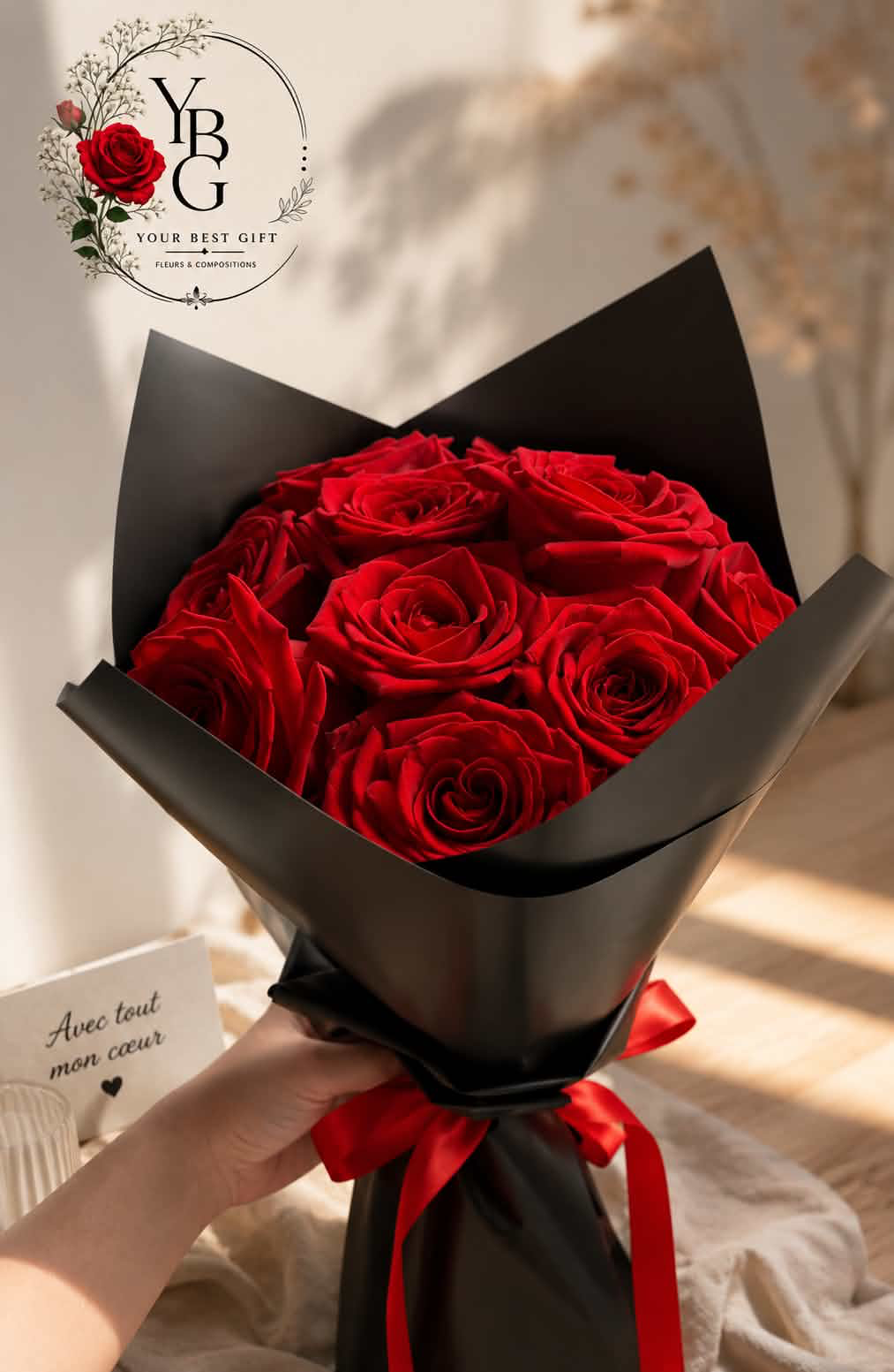 Boeket van 10 rozen